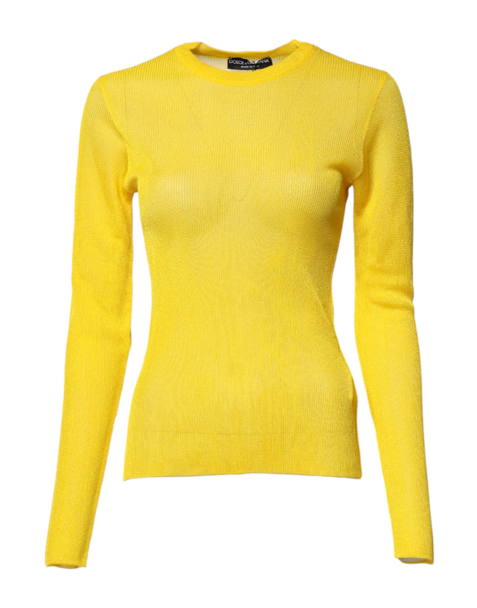 Dolce & Gabbana Yellow Polyester Women Pullover Top Sweater -   -  Dolce & Gabbana. Dolce & Gabbana Yellow Polyester Women Pullover Top Sweater -   -  Dolce & Gabbana.