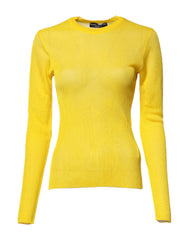Dolce & Gabbana Yellow Polyester Women Pullover Top Sweater -   -  Dolce & Gabbana.