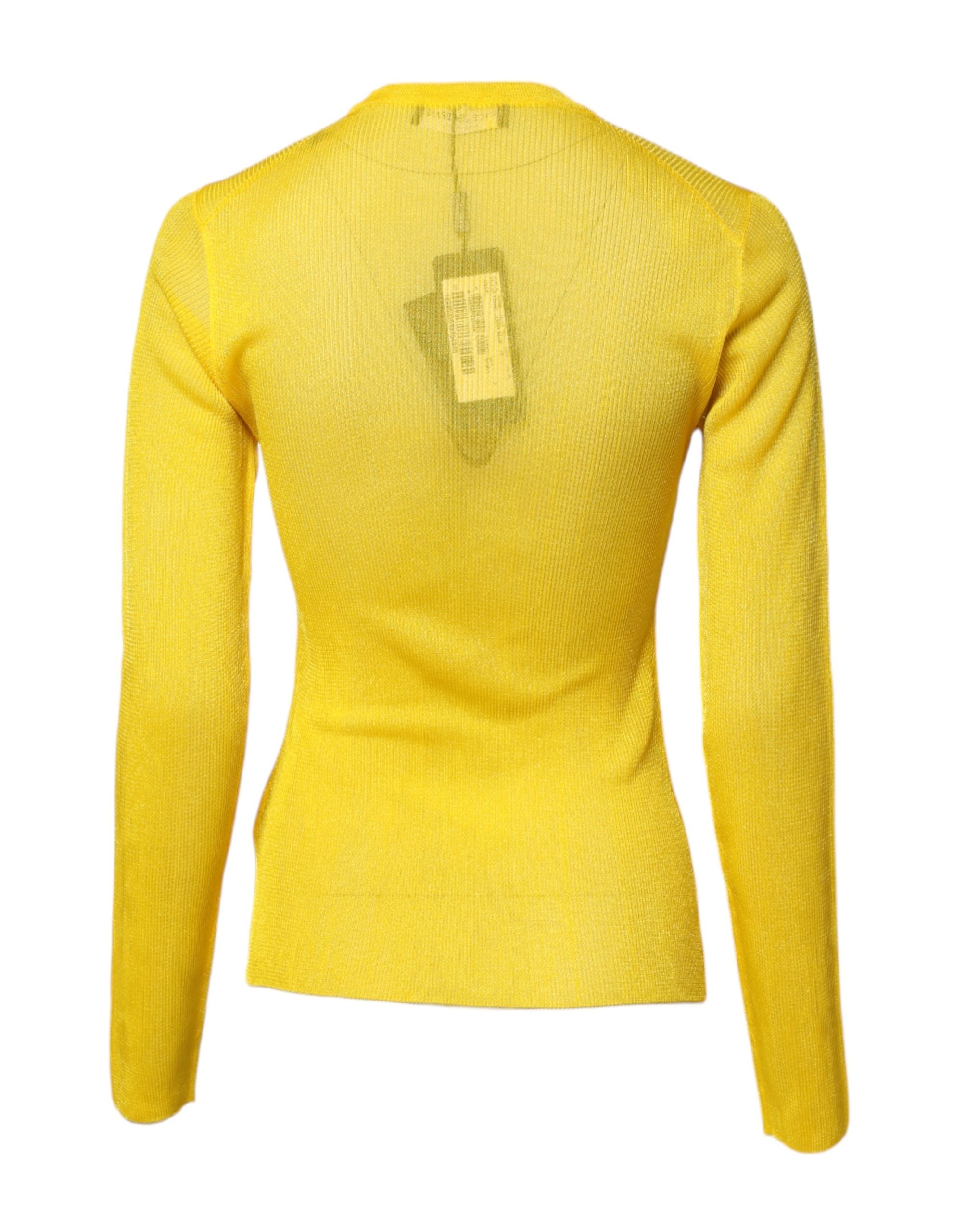 Dolce & Gabbana Yellow Polyester Women Pullover Top Sweater -   -  Dolce & Gabbana. Dolce & Gabbana Yellow Polyester Women Pullover Top Sweater -   -  Dolce & Gabbana.