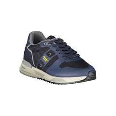 Blauer Dapper Blue Sneakers with Contrast Detailing -   -  Blauer.