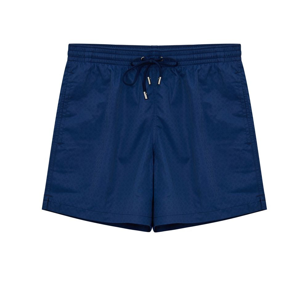 Canali Blue Polyester Swim Short -   -  Canali.