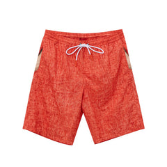Isaia Red Polyester Swim Short -   -  Isaia.