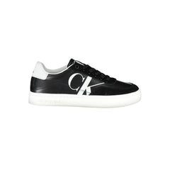 Calvin Klein Sleek Black Lace-Up Sneakers With Contrast Details -   -  Calvin Klein.