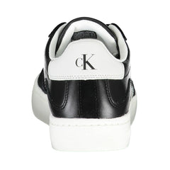 Calvin Klein Sleek Black Lace-Up Sneakers With Contrast Details -   -  Calvin Klein.