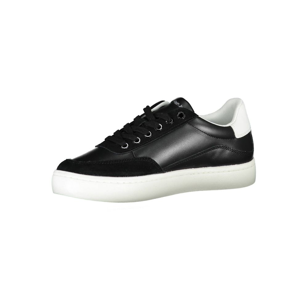 Calvin Klein Sleek Black Lace-Up Sneakers With Contrast Details -   -  Calvin Klein. Calvin Klein Sleek Black Lace-Up Sneakers With Contrast Details -   -  Calvin Klein.