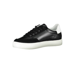 Calvin Klein Sleek Black Lace-Up Sneakers With Contrast Details -   -  Calvin Klein.