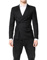Dolce & Gabbana Black MARTINI Double Breasted Coat Blazer -   -  Dolce & Gabbana.