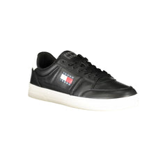 Tommy Hilfiger Black Leather Men Sneaker -   -  Tommy Hilfiger.