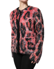 Dolce & Gabbana Red Mohair Wool Button Down Cardigan Sweater -   -  Dolce & Gabbana.