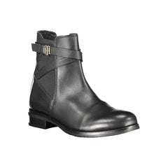 Tommy Hilfiger Black Leather Women Boot -   -  Tommy Hilfiger.