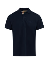 Burberry Navy Blue Cotton Collared Polo Shirt -   -  Burberry.