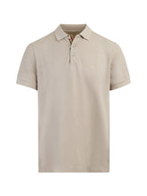 Burberry Pale Stone Cotton Collared Polo Shirt -   -  Burberry.
