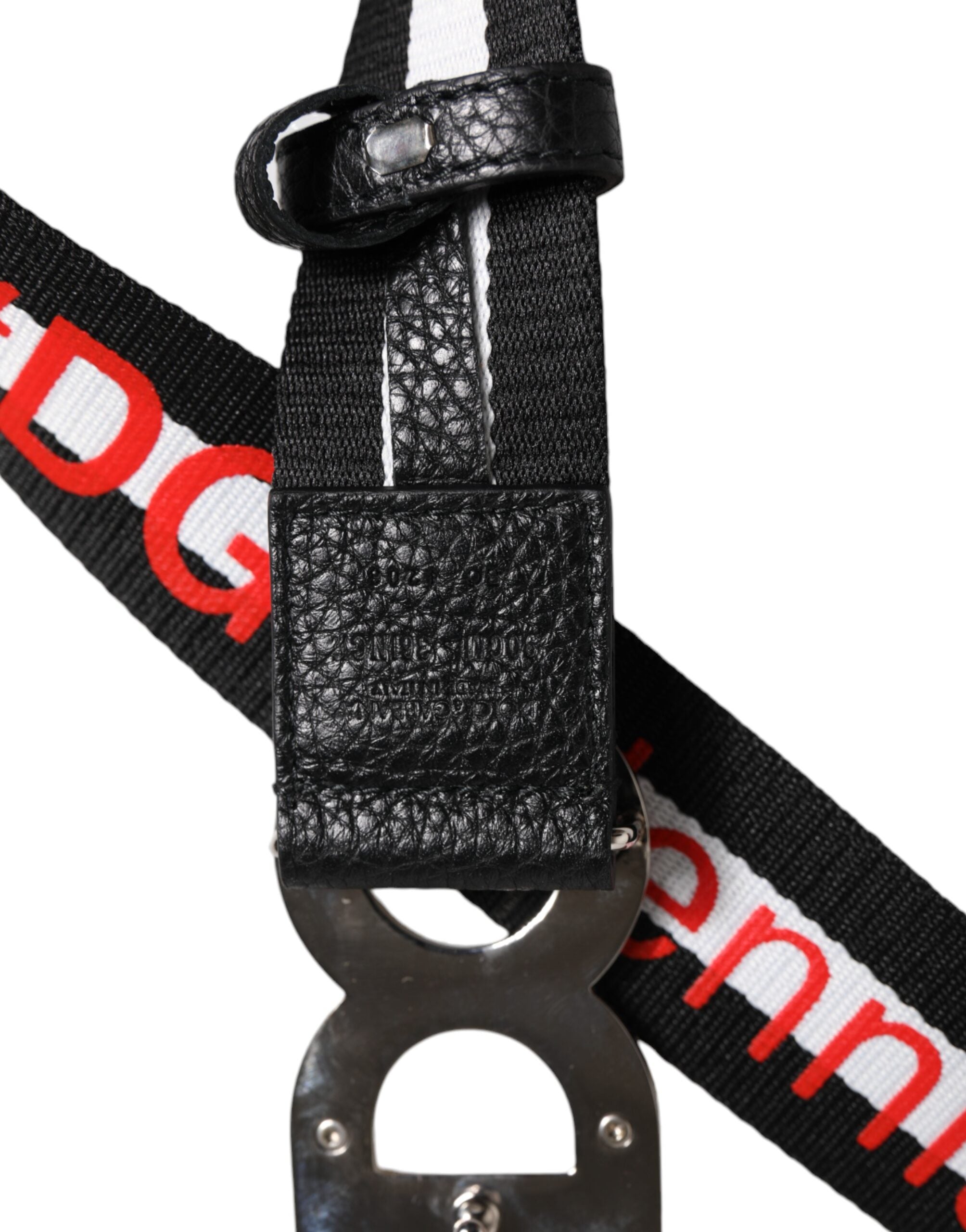 Dolce & Gabbana Black Cotton Logo Print DG Buckle Belt -   -  Dolce & Gabbana. Dolce & Gabbana Black Cotton Logo Print DG Buckle Belt -   -  Dolce & Gabbana.