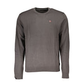Napapijri Gray Cotton Men Sweater -   -  Napapijri.