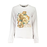 Cavalli Class White Cotton Sweater -   -  Cavalli Class.