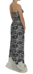 Dolce & Gabbana White Floral Lace Silk Corset Maxi Dress -   -  Dolce & Gabbana.
