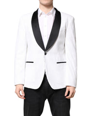 Dolce & Gabbana White Nylon Single Breasted Coat Blazer -   -  Dolce & Gabbana.