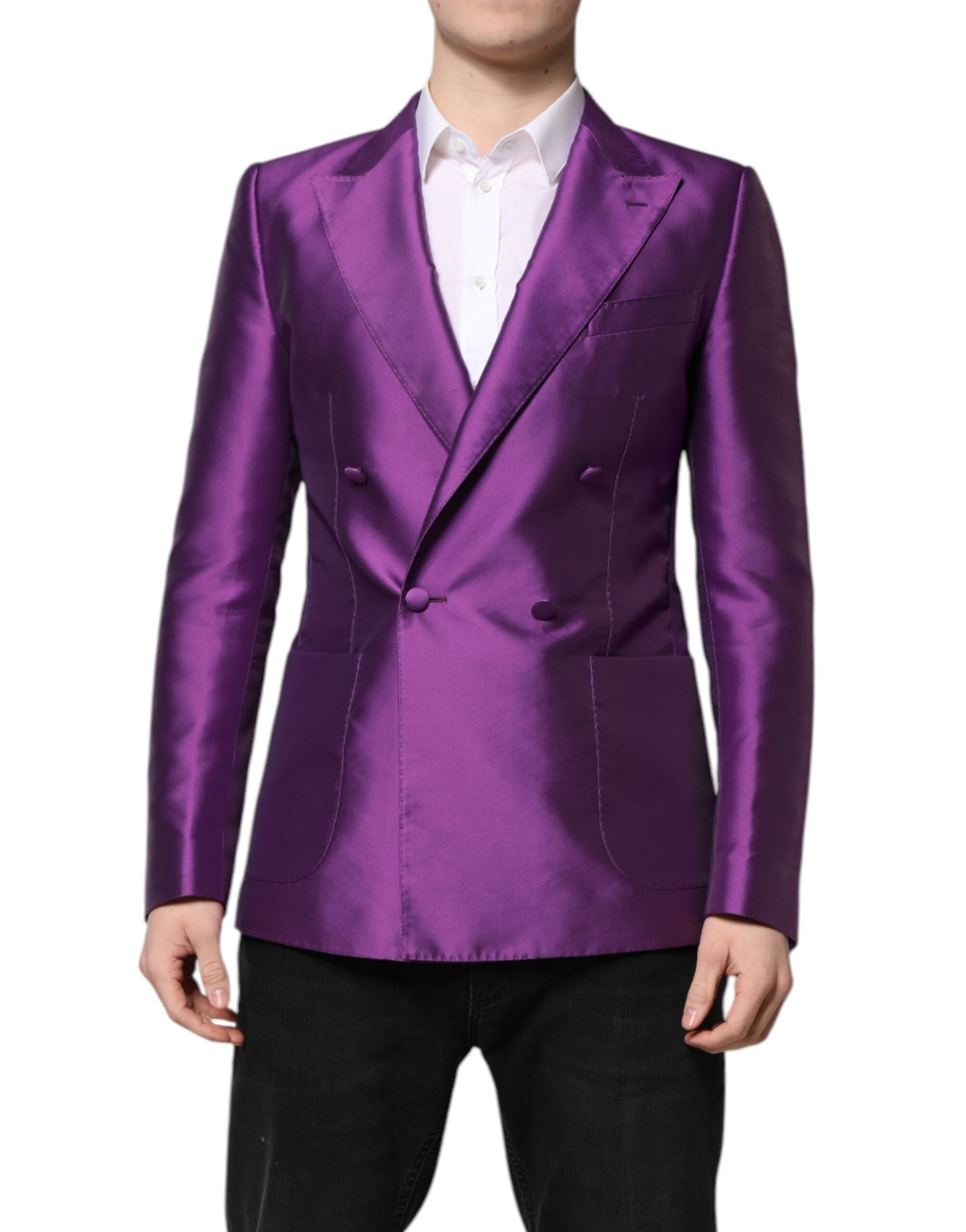 Dolce & Gabbana Purple Double Breasted Men Suit Coat Blazer -   -  Dolce & Gabbana. Dolce & Gabbana Purple Double Breasted Men Suit Coat Blazer -   -  Dolce & Gabbana.