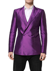 Dolce & Gabbana Purple Double Breasted Men Suit Coat Blazer -   -  Dolce & Gabbana.