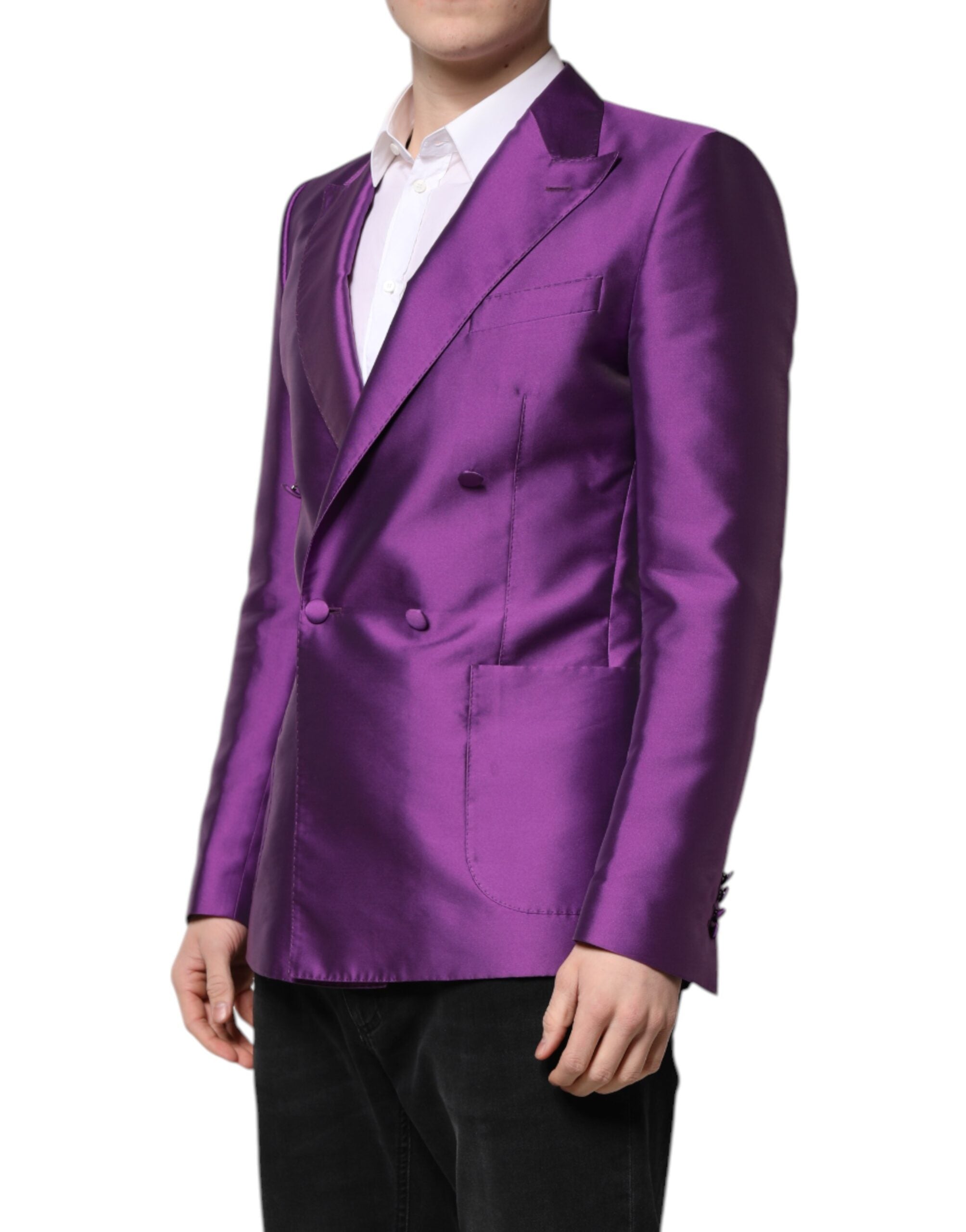 Dolce & Gabbana Purple Double Breasted Men Suit Coat Blazer -   -  Dolce & Gabbana. Dolce & Gabbana Purple Double Breasted Men Suit Coat Blazer -   -  Dolce & Gabbana.