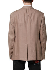 Dolce & Gabbana Beige TAORMINA Single Breasted Coat Blazer -   -  Dolce & Gabbana.