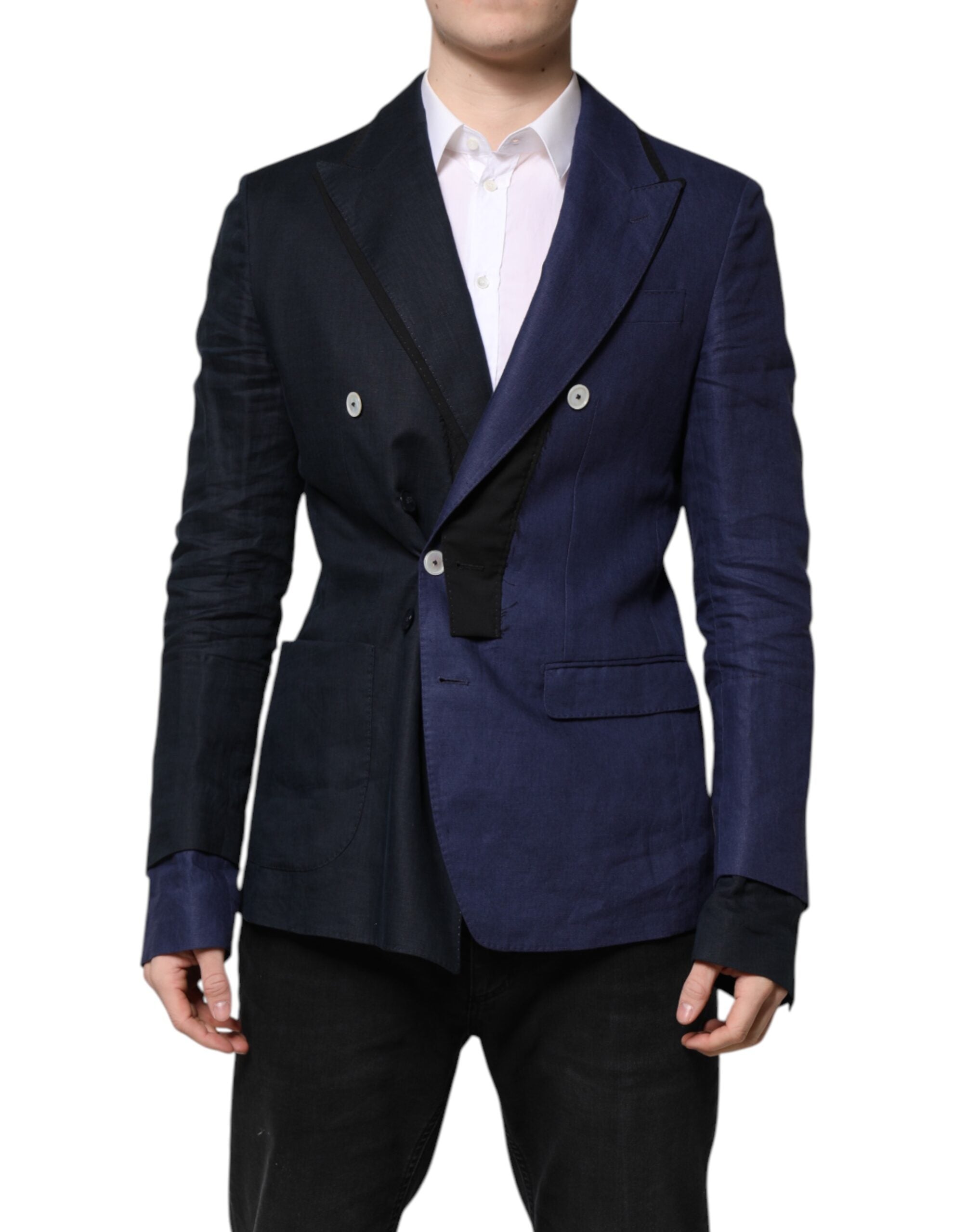 Dolce & Gabbana Navy Blue Double Breasted Suit Coat Blazer -   -  Dolce & Gabbana. Dolce & Gabbana Navy Blue Double Breasted Suit Coat Blazer -   -  Dolce & Gabbana.