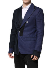 Dolce & Gabbana Navy Blue Double Breasted Suit Coat Blazer -   -  Dolce & Gabbana.