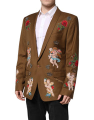 Dolce & Gabbana Brown MARTINI Single Breasted Coat Blazer -   -  Dolce & Gabbana.