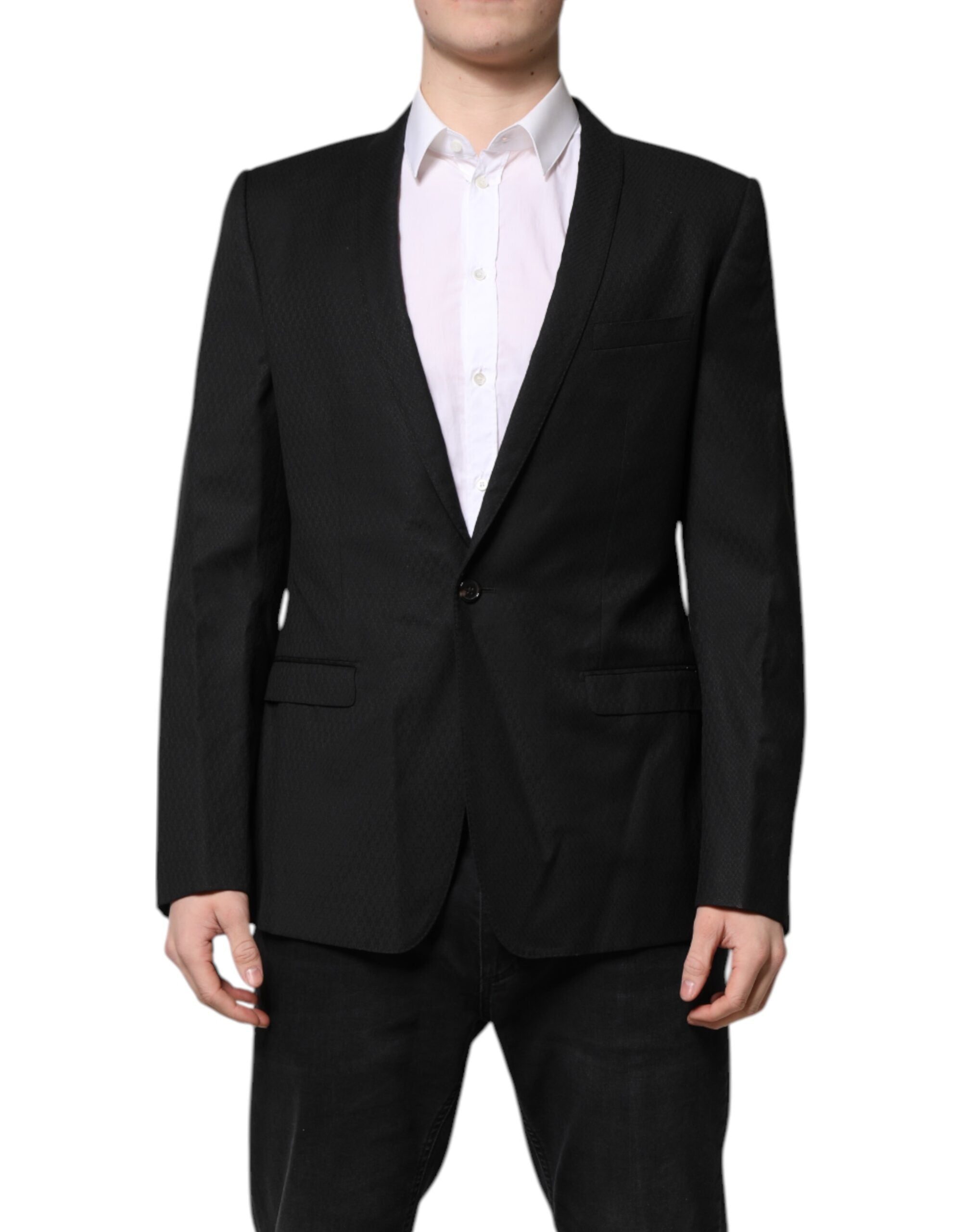 Dolce & Gabbana Black GOLD Single Breasted Suit Coat Blazer -   -  Dolce & Gabbana.