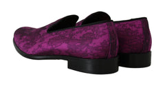 Dolce & Gabbana Purple Jacquard Loafers Dress Formal Shoes -   -  Dolce & Gabbana.