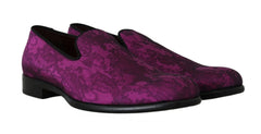 Dolce & Gabbana Purple Jacquard Loafers Dress Formal Shoes -   -  Dolce & Gabbana.