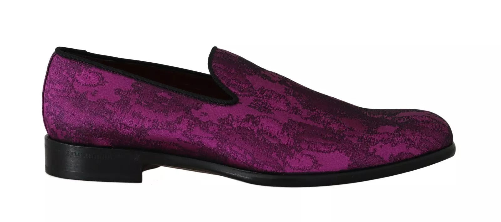 Dolce & Gabbana Purple Jacquard Loafers Dress Formal Shoes -   -  Dolce & Gabbana.