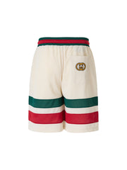 Gucci Cream polyester  Logo Shorts -   -  Gucci.