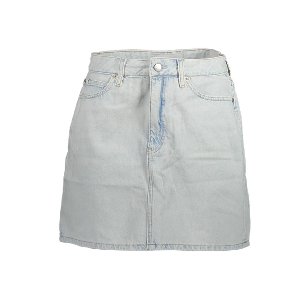 Calvin Klein Light Blue Cotton Women Skirt -   -  Calvin Klein.