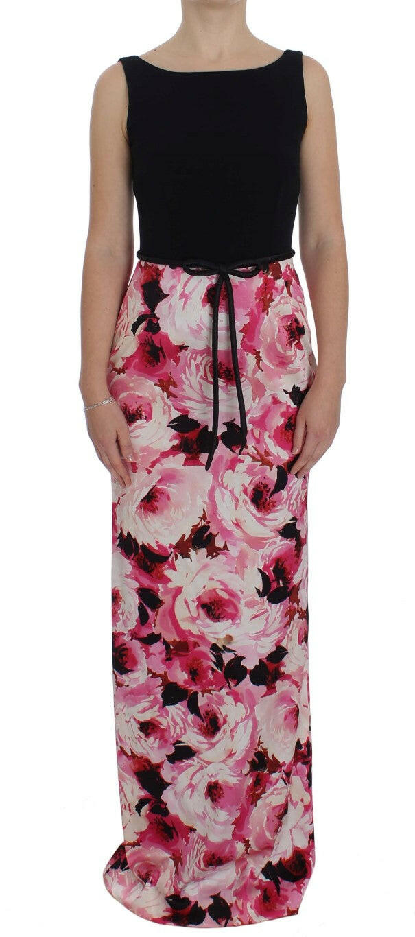 Dolce & Gabbana Pink Floral Print Long Maxi Sheath Dress -   -  Dolce & Gabbana.