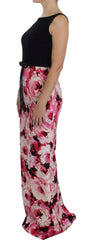 Dolce & Gabbana Pink Floral Print Long Maxi Sheath Dress -   -  Dolce & Gabbana.