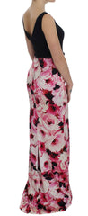 Dolce & Gabbana Pink Floral Print Long Maxi Sheath Dress -   -  Dolce & Gabbana.