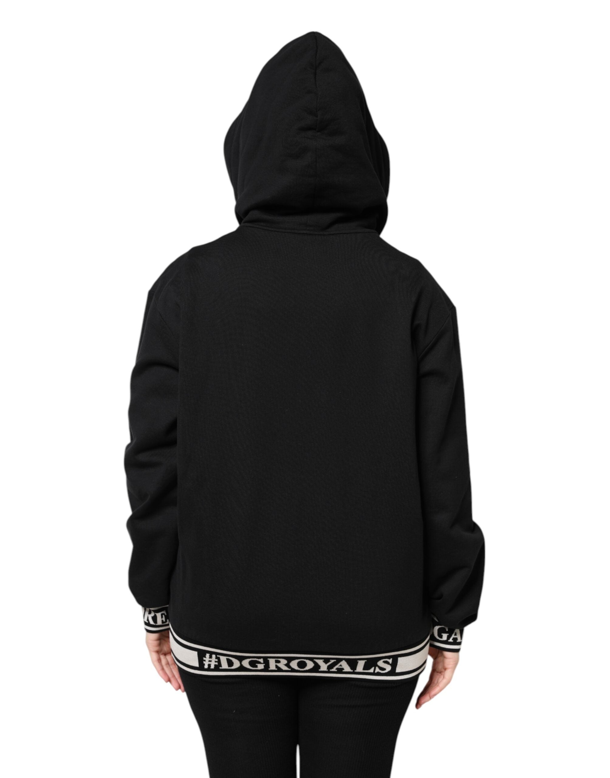 Dolce & Gabbana Black Cotton Hooded Full Zip Sweatshirt Sweater -   -  Dolce & Gabbana. Dolce & Gabbana Black Cotton Hooded Full Zip Sweatshirt Sweater -   -  Dolce & Gabbana.