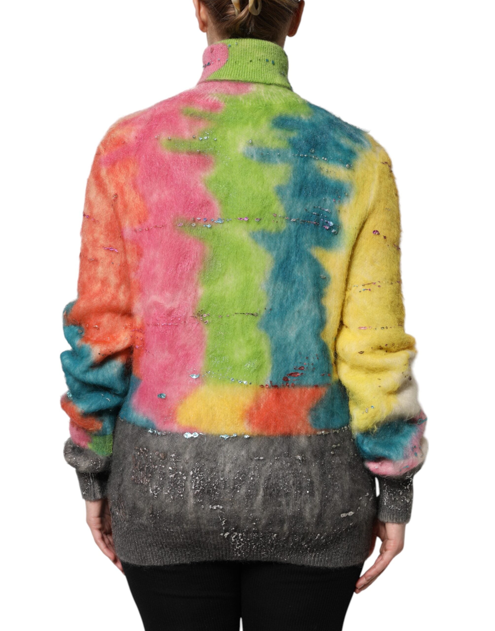 Dolce & Gabbana Multicolor Mohair Turtleneck Pullover Sweater -   -  Dolce & Gabbana. Dolce & Gabbana Multicolor Mohair Turtleneck Pullover Sweater -   -  Dolce & Gabbana.