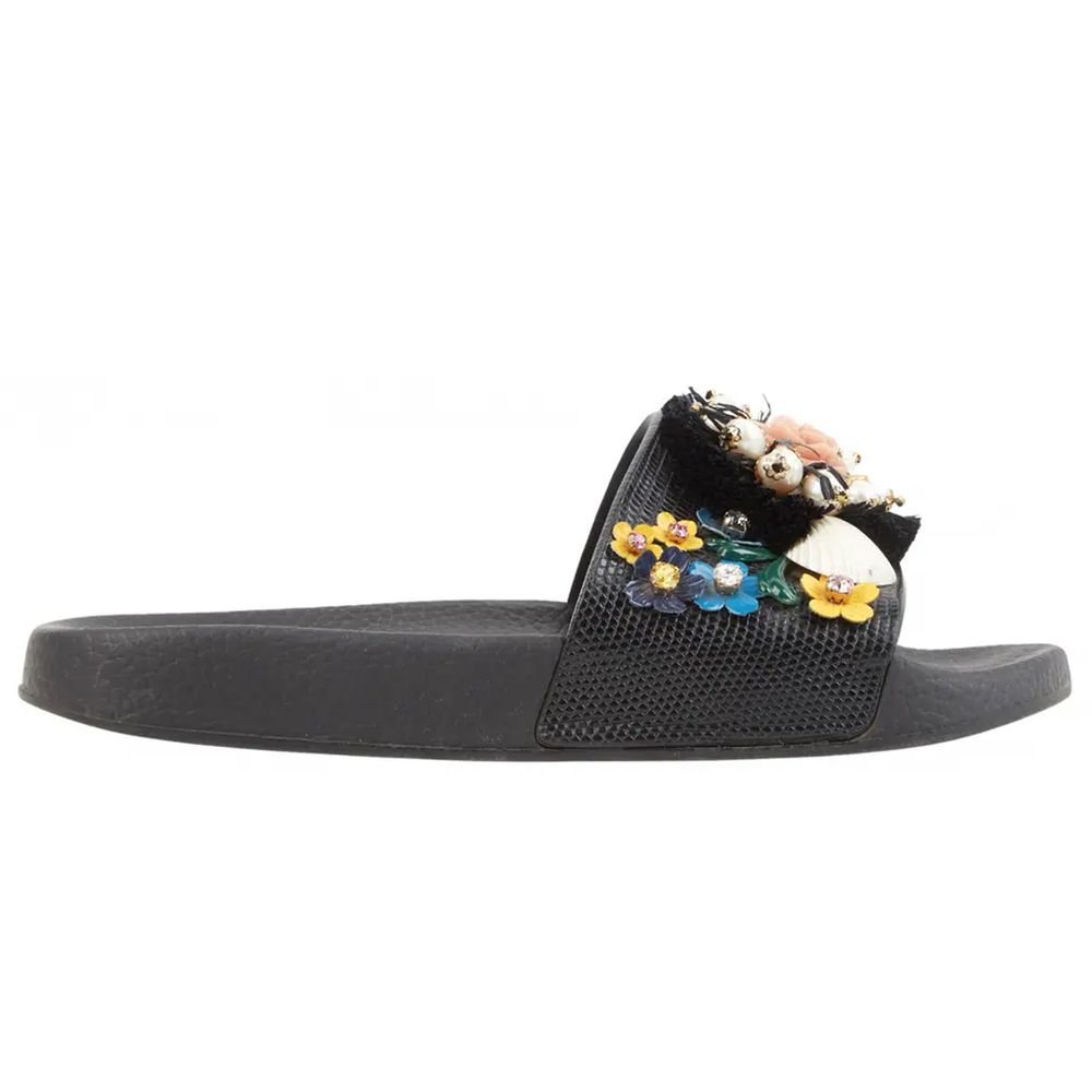 Dolce & Gabbana Black Cotton Sandal -   -  Dolce & Gabbana.
