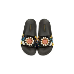 Dolce & Gabbana Black Cotton Sandal -   -  Dolce & Gabbana.