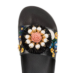 Dolce & Gabbana Black Cotton Sandal -   -  Dolce & Gabbana.