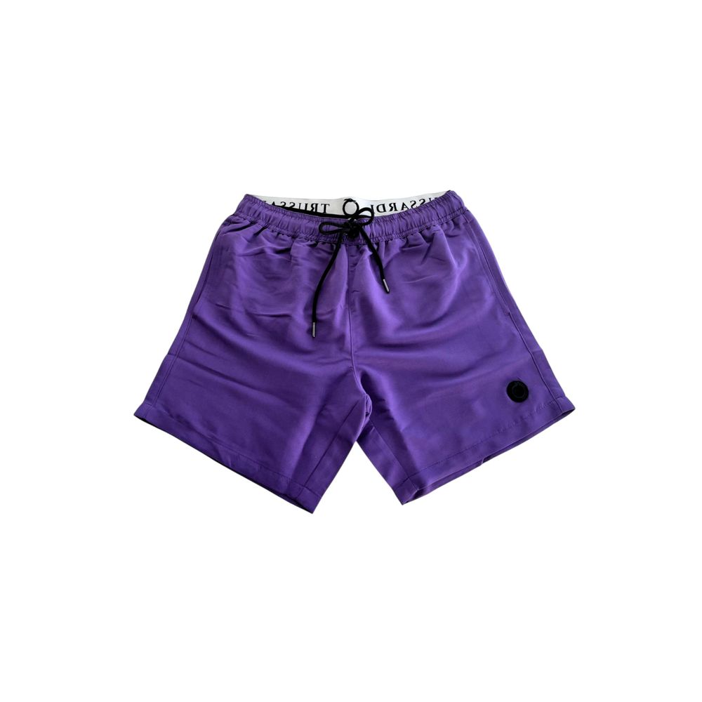 Trussardi Beachwear Purple Polyester Men's Swim Short -   -  Trussardi Beachwear.