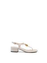 Gucci Mystic White Nappa Charlotte Leather Sandals -   -  Gucci.