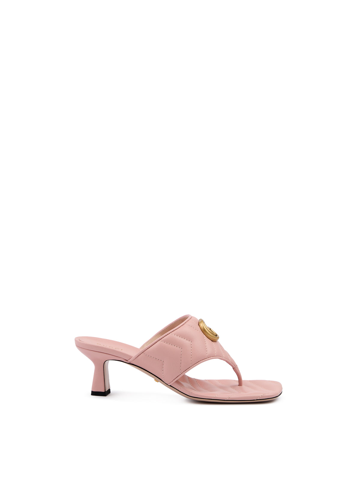 Gucci Mystic Pink Nappa Charlotte Leather Sandals -   -  Gucci.