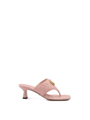 Gucci Mystic Pink Nappa Charlotte Leather Sandals -   -  Gucci.