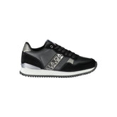 Napapijri Chic Black Lace-Up Sneakers with Contrast Detail -   -  Napapijri.
