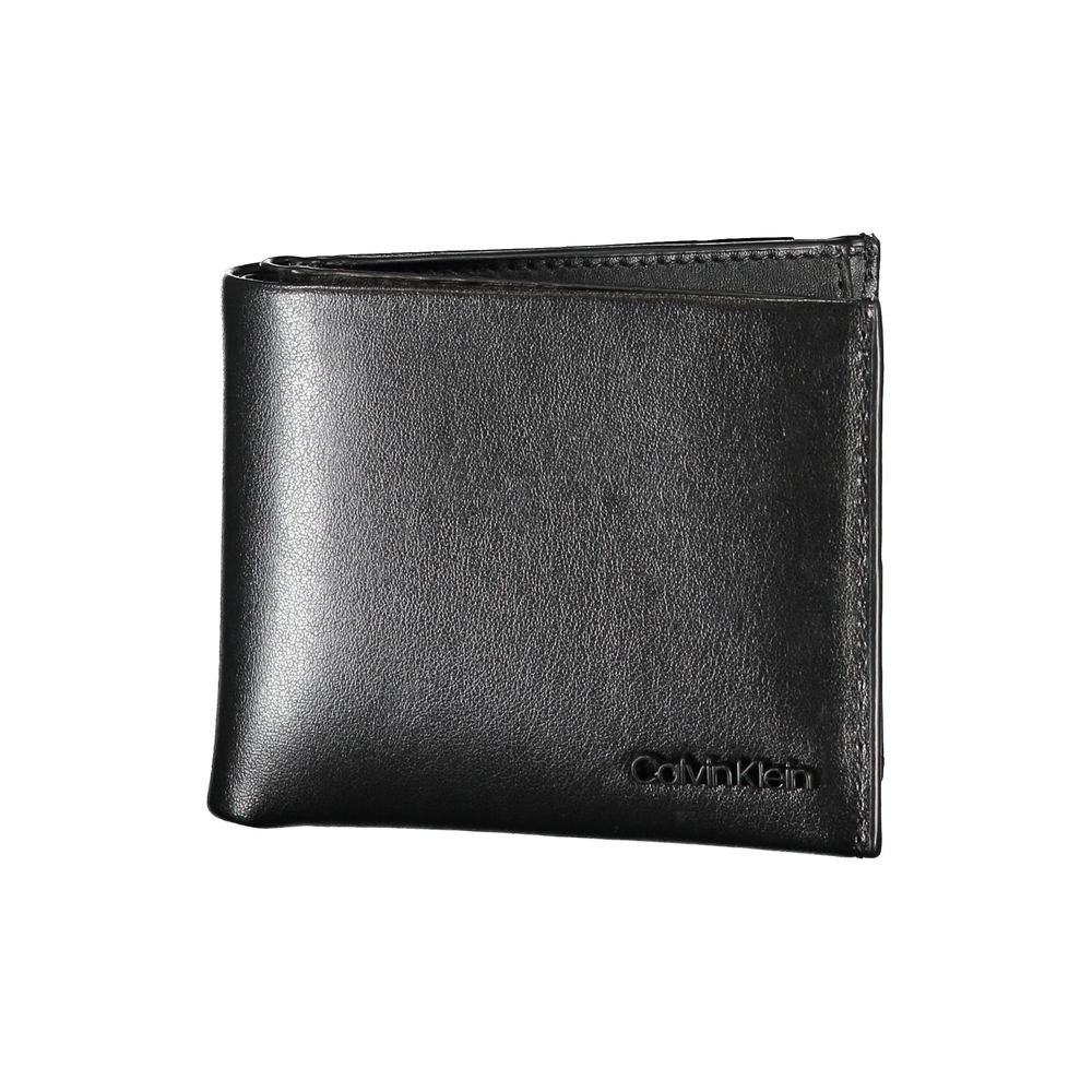 Calvin Klein Elegant Black Leather Dual-Compartment Wallet -  Wallets for Men -  Calvin Klein.