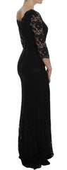 Dolce & Gabbana Black Floral Lace Long Ball Maxi Dress -   -  Dolce & Gabbana.
