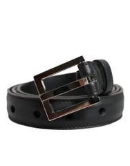 Dolce & Gabbana Black Classic Calfskin Leather Buckle Belt -   -  Dolce & Gabbana.